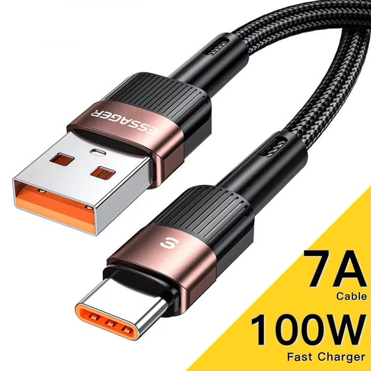 7A Fast Charging USB Type-C Cable (Up to 100W)
