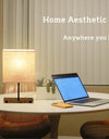 USB Dimmable Japanese Fabric Retro Desktop Table Lamp, Bedside Light  Bedroom Creative Decorative Lamp Reading Books Lighting