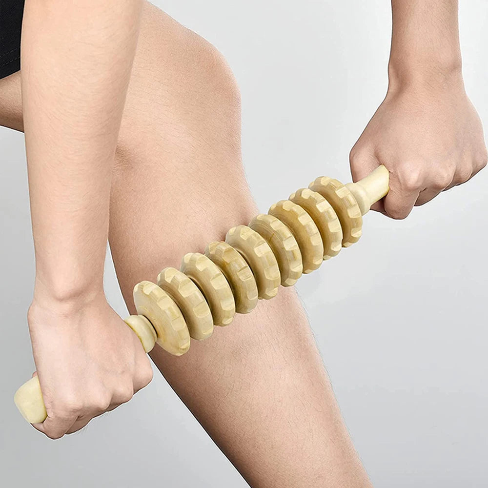4 In 1 Wooden Therapy Massage Tools Anti Cellulite Massager Muscle Pain Relief Wooden Kit for Body Shaping & Sculpting
