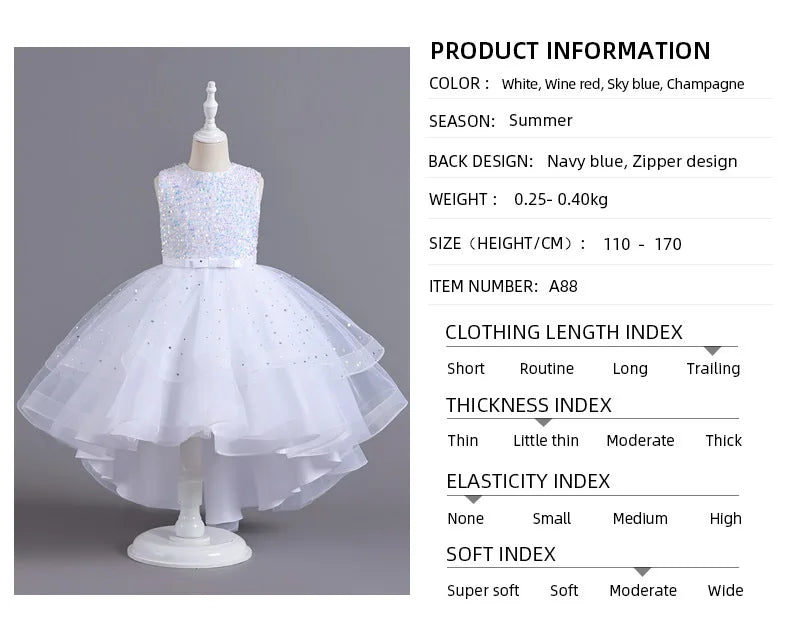 Sleeveless Ball Gown with Train Pageant and Recital Dress