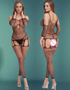 Black Fishnet Bodystocking – Sexy Open-Crotch Lingerie
