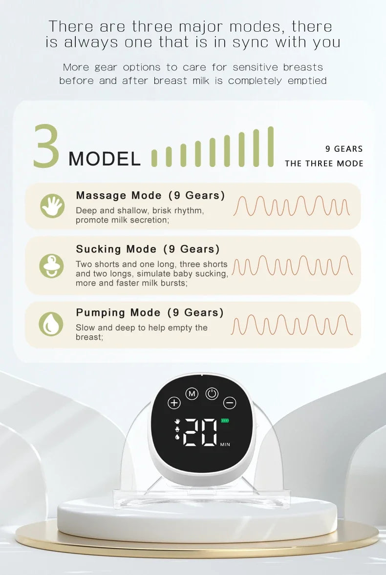 Bilateral Hands-free Wearable Breast Pump Electric Fully Automatic Integrated Breast Pump Portable Breast Pump  Breast Feeding