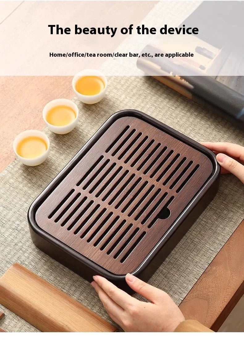 Tea Tray Household Small Dry Brewing And Draining Tea Set Office Tea Table Bamboo Tray Drainage Tea Tray Storage Tray