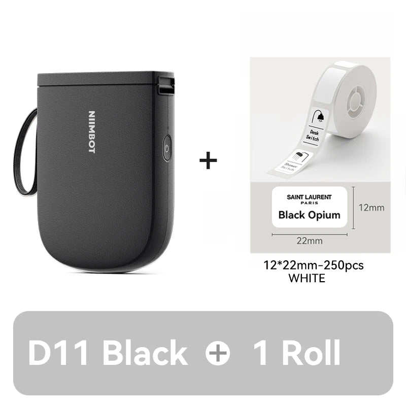 D11 Mini Thermal Label Printer 300DPI, Bluetooth Wireless Sticker Maker Portable Inkless Label Printer for Home & Office