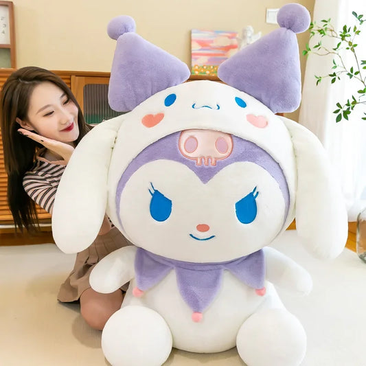 Kawaii Character Transformation Plush Toy 55 cm Soft Stuffed Pillow