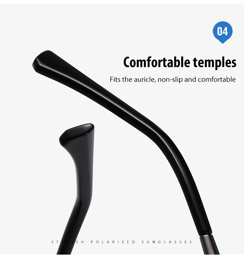 Titanium Memory Metal Photochromic Polarized UV400 Pilot Sunglasses for Men Women