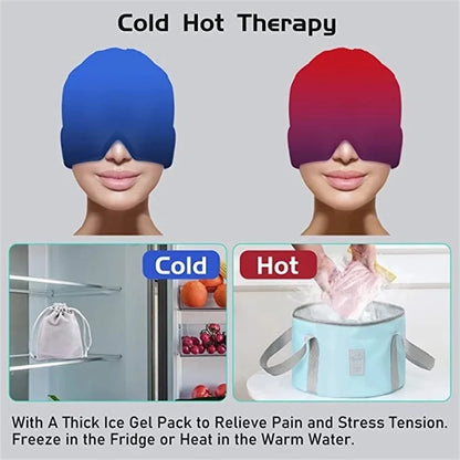 For Headache And Migraines Hot Cold Gel Head Massager Sleeping Eye Mask 180Degree Single ICE Deck Hat