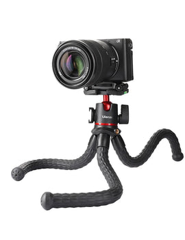 Flexible Tripod DSLR Smartphone DSLR Camera Tripod with Phone Mount Ballhead Vlog Tripods with Cold Shoe