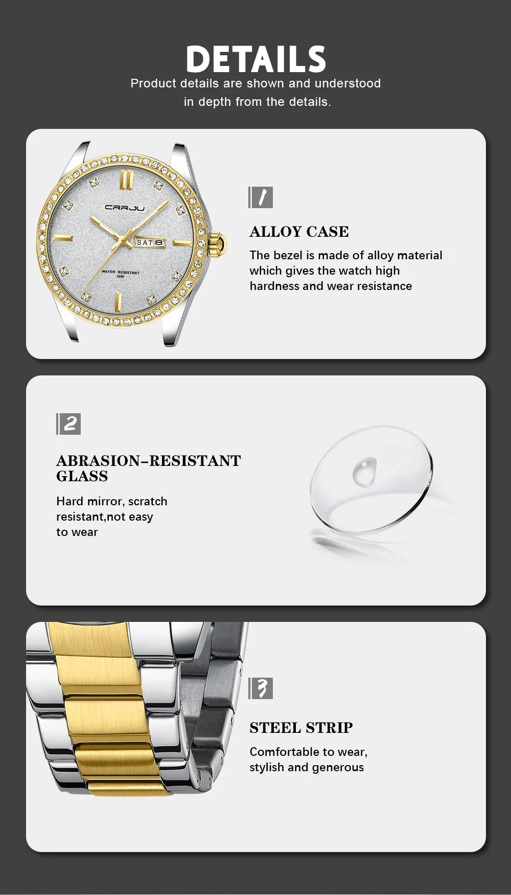 Fashion Business Men Watches Stainless Steel Quartz Wrsitwatches Auto Date Clock with Luminous Hands Relogio Masculino