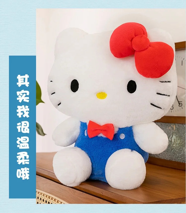 Kawaii Hello Kitty Plush Toy Sanrio Cute Hello Kitty Stuffed Doll for Kids Birthday Gift Valentine Present for Girls Soft Doll