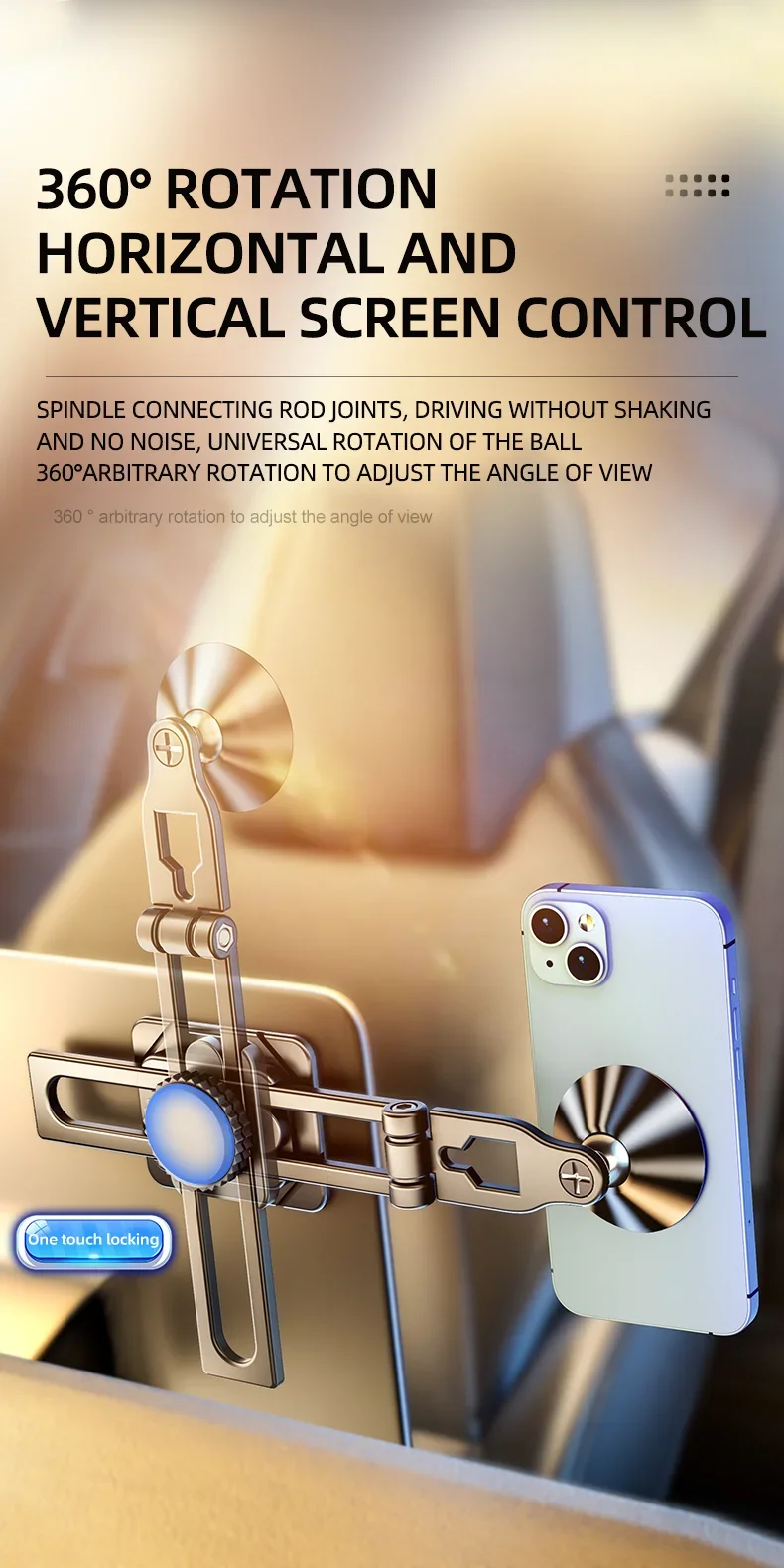 720  Car Phone Holder Stand Levitation Screen Alloy Dashboard Car Mount Smartphone Mobile Support In Car Bracket