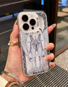 Retro Matte Angel Cupid Phone Case for iPhone 15 14 15 Plus Shockproof Hard Cover