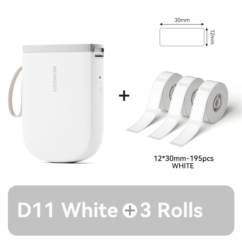 D11 Mini Label Printer 300DPI, Bluetooth Wireless Inkless Sticker Maker, Portable Label Machine for Name Tags, Kitchen & Home