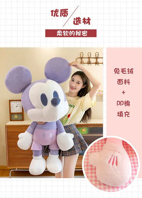Kawaii Mickey Minnie Plush Toy Couple Doll Stuffed Dolls Animal Kids Birthday Gift for Girls Soft Cuddly Pillow Pal Wholesale