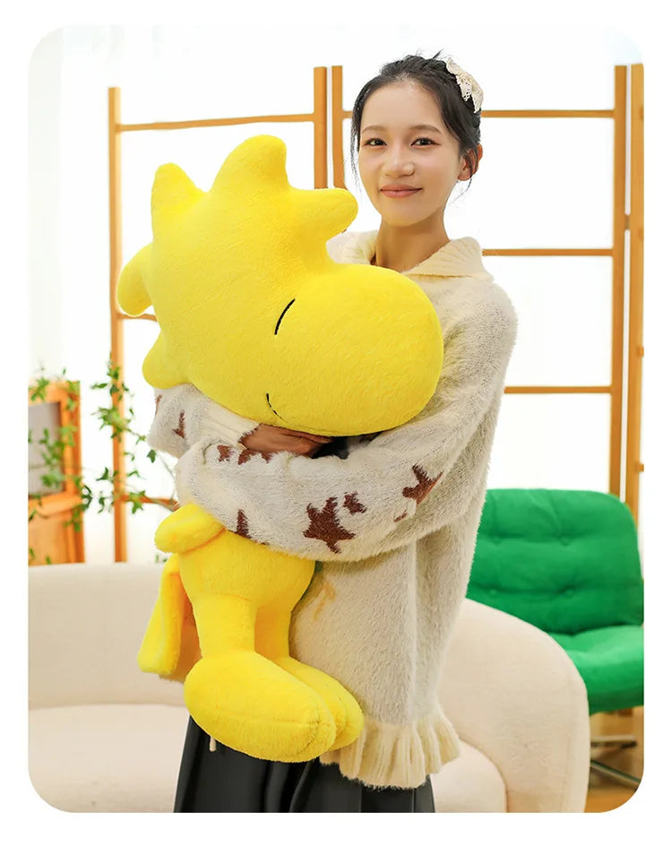 Cartoon Kawaii Snoopy and Woodstock Stuffed Doll Plush Toy Soft Cuddly Pillow Anime Kids Birthday Gift for Friends Wholesale
