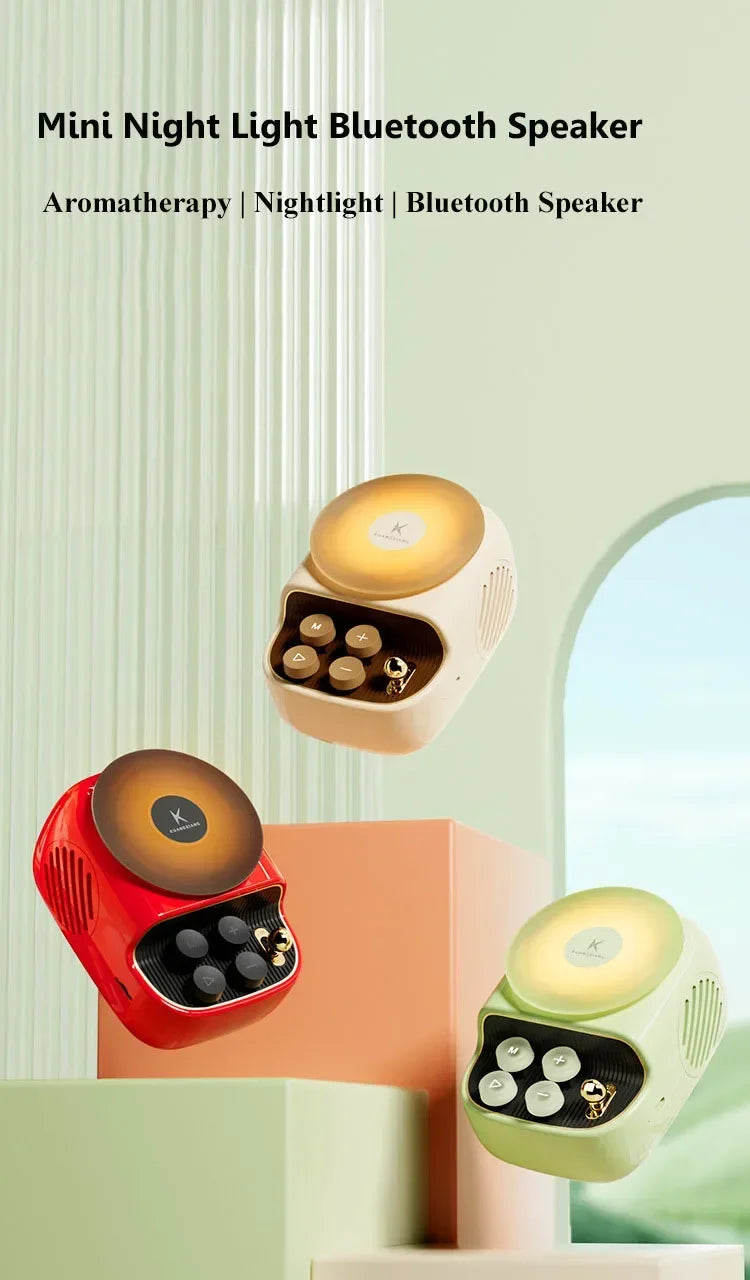 Aromatherapy Night Light Creative Mini Atmosphere Wireless Bluetooth Speaker Desktop High Sound Quality Ornament Bass Cannon