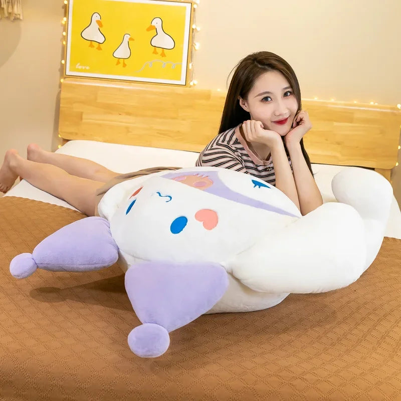 SanrioTransformation Kuromi Cinnamoroll Big Size Plush Doll Kawaii Plushies Soft Stuffed Toy Pillow Children Girls Birthday Gift