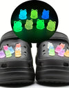 7pcs Frog Cute Cartoon Shoe Charms For Clogs Garden Shoes Decoration DIY Accessories