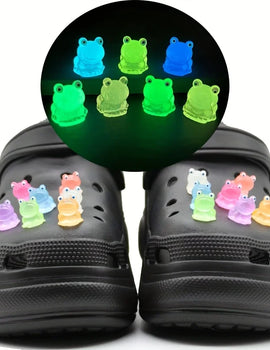 7pcs Frog Cute Cartoon Shoe Charms For Clogs Garden Shoes Decoration DIY Accessories