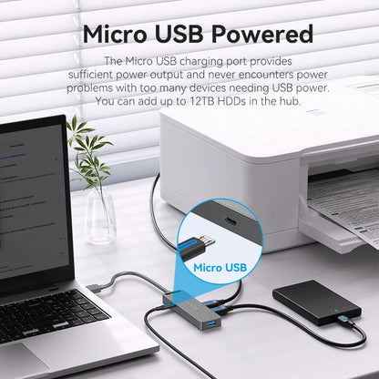 USB C Hub High Speed 4 Ports Multi Type C to USB 3.0 Hub Splitter Adapter for MacBook Pro iPad Pro Xiaomi Lenovo USB Hub