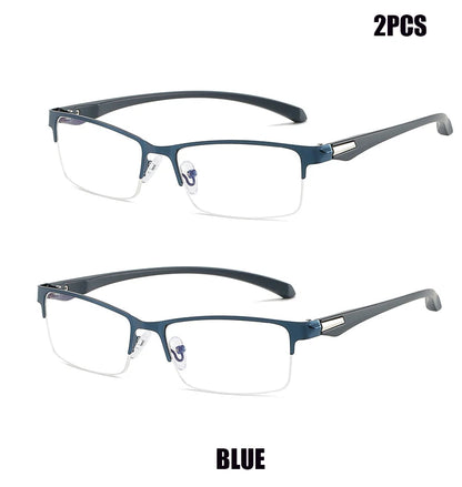 Half-frame Reading Glasses High Quality Business Glasses Presbyopia Eyeglasses 1.0 2.0 3.0