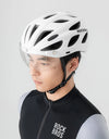 Bike Helmet with Photochromic Len Visor Wind-breaking Brim Bike Helmet Adult MTB Road Safety Riding Cycling Helmet