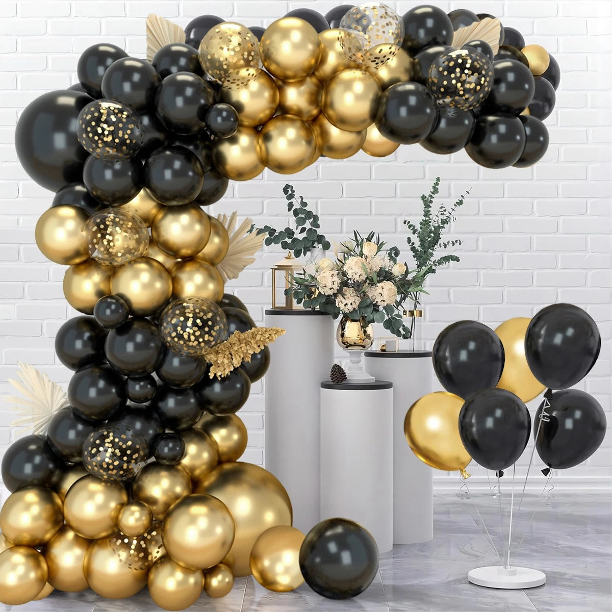 Black Gold Balloon Garland Arch Kit Birthday Party Decoarion Kids Birthday Party Supplies Baby Shower Anniversary Party Ballons