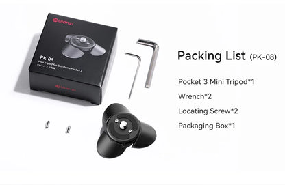 Pocket 3 Mini Tripod Kit Built for DJI Osmo Pocket 3 for Travel Vlog Video Recording