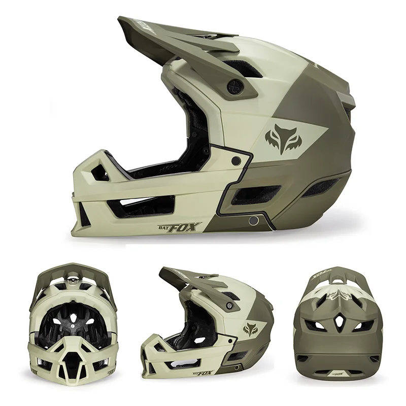 Off Road Full Face Mountain Bike Helmet With Adjustable Visor