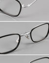 Fashion Square Luxury Acetate Pure Titanium Eyewear Reading Business Retro Optical Prescription Eyeglasses Frame Men