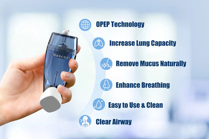 Mucus Removal Device Lung Expander Breathing Exercise Respiratory Muscle Trainer Phlegm Relief Clear Drug-Free OPEP Therapy