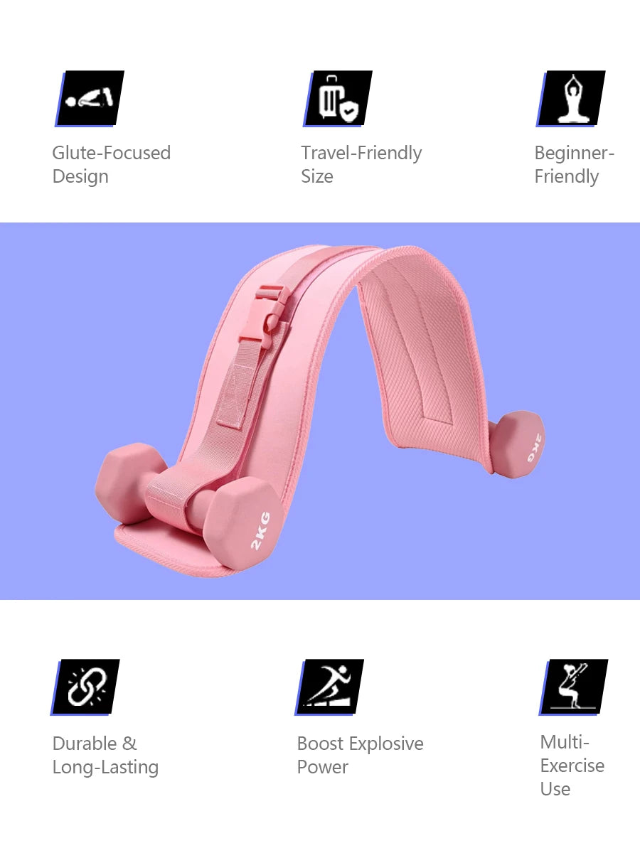 Exercise Hip Thrust Belt ,For Dumbbells, Kettlebells, and Plates,Slip-Resistant Padding for Hip Protection,Perfect for Gym, Home