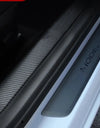 For Tesla Model 3 Car Stickers Anti Scratch Door Sill Protector Car Threshold Protection Carbon Fiber Car Sticker For Model 3