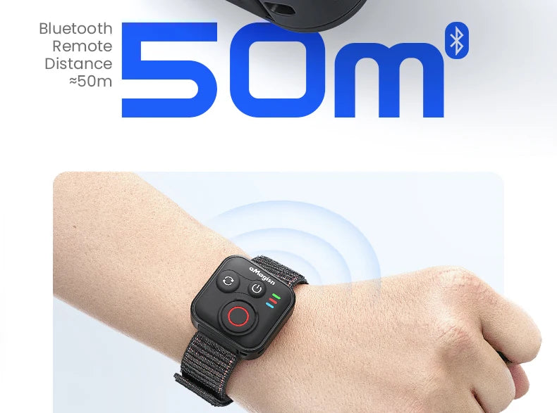 Wireless Bluetooth Remote Control with Wrist Strap for Action Cameras and Smartphones