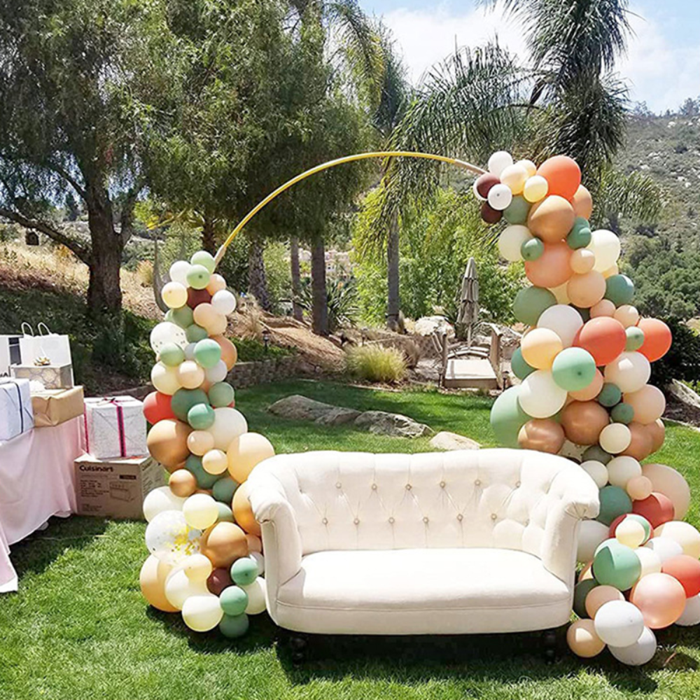Wedding Iron Ring Arch Decoration Birthday Party Decorative Backdrop Balloon Support Kit  Shower Decor Festive Party Props