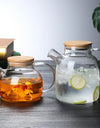 1L/1.8L Borosilicate Glass Teapot Set Clear Teapots With Cup Removable Filter Spout Drinkware For Loose Leaf Blooming Tea