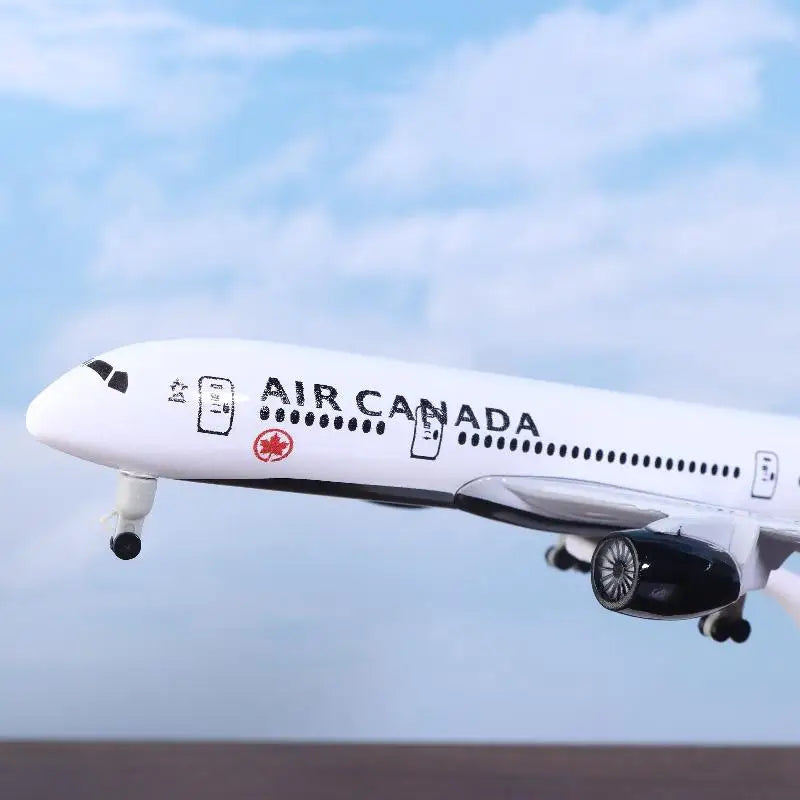 1 Set Alloy Metal Air Canada Airlines B787 Airways Diecast Airplanes Building Kit With Wheels 20cm Plane Model Toy