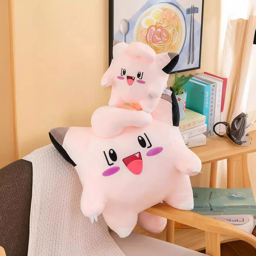 Pokemon Kawaii Clefairy Plush Toy Stuffed Doll Digital Monster Pikachu Cute Kids Birthday Xmas Gift for Boys Girls Sofa Pillow