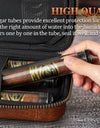 Leather Travel Cigar Humidor with 4 Cigar Tube and Cigar Cutter,Cigar Accessories Gift Set for Men,Lighter not included