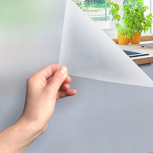1/2M Matte Window Film Privacy UV Protection Stained Vinyl for Glass Static Cling Frosted Decorative Window Sticker for Home
