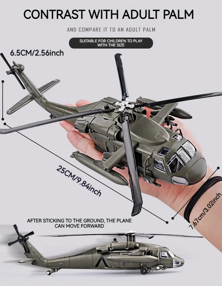 Black Hawk Helicopter Alloy Model with Sound & Light
