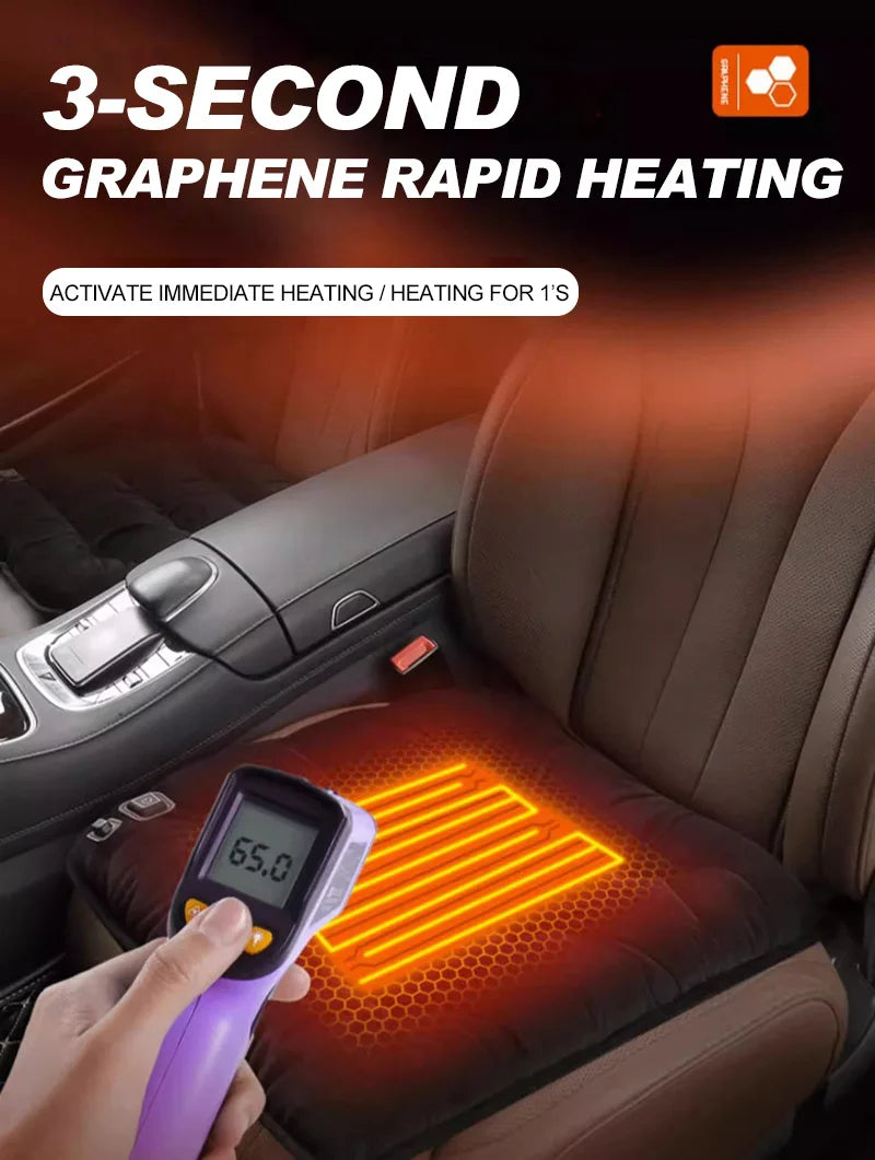 5V Heated Car Seat Cover USB Port 30' Fast Car Seat Heater For Car Home Office Heated Car Seat Protector Seat Heating Cover Pads