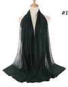 Muslim Chiffon Hijab Women Bubble Chiffon Scarf For Women Ladies Veil Muslim Islam Solid Color Malaysia Wrap Scarves