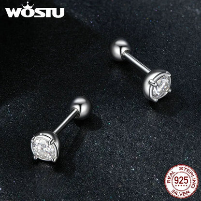 Classical Round 0.1 CT moissanite Stud Earrings For WOmen 925 Sterling Silver Original earrings