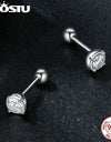 Classical Round 0.1 CT moissanite Stud Earrings For WOmen 925 Sterling Silver Original earrings