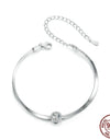 0.5CT Sparkling Moissanite 4MM Snake Chain Bracelet Women 925 Sterling Silver Lab Diamond moissanite