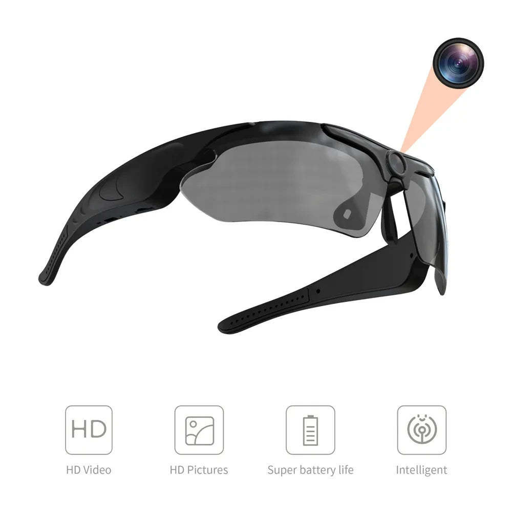 1080P Full HD Mini Camera Sunglasses Camera Outdoor Sports DV Intelligent Sports Glasses Cam DVR Wide-angle Glasses Camera