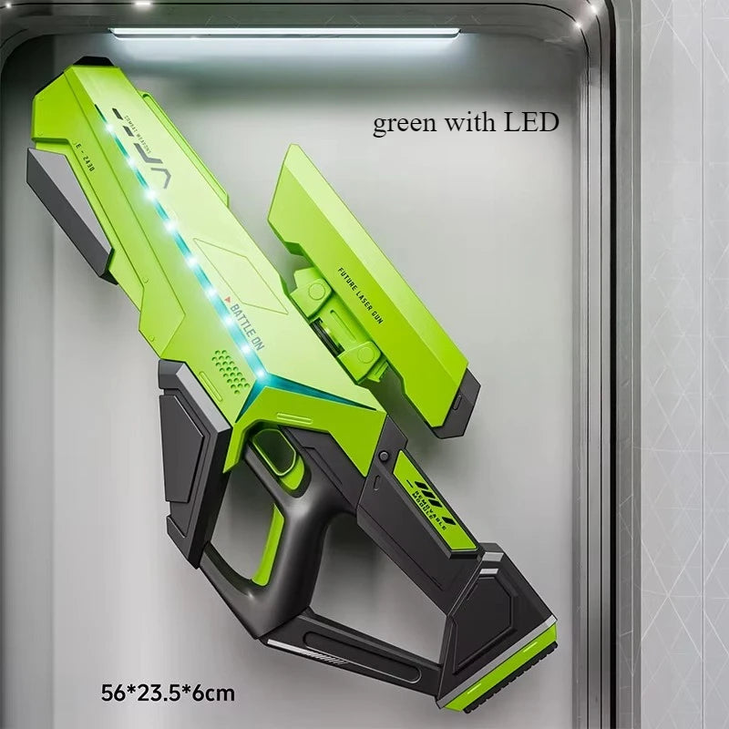 Upgrade Electric LED Water Gun with Automatic Water Absorption – Rechargeable Continuous Shooting Water Blaster