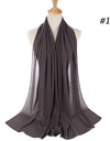 Muslim Chiffon Hijab Women Bubble Chiffon Scarf For Women Ladies Veil Muslim Islam Solid Color Malaysia Wrap Scarves