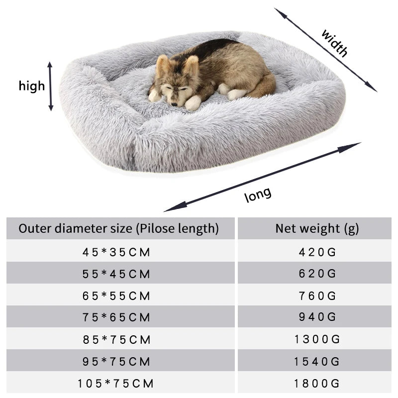 Plush Fluffy Pet Bed Sofa Cushion for Dogs and Cats